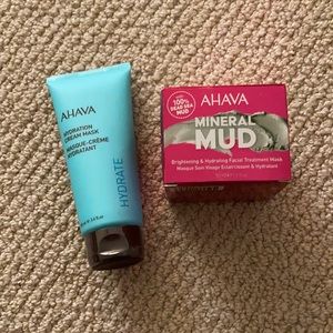 Ahava Hydration Cream Mask and Mineral Mud Set Full Size Bundle